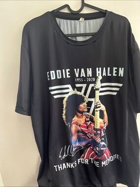 Eddie Van Halen Tribute “ thanks for the memories” music concert  Black XL